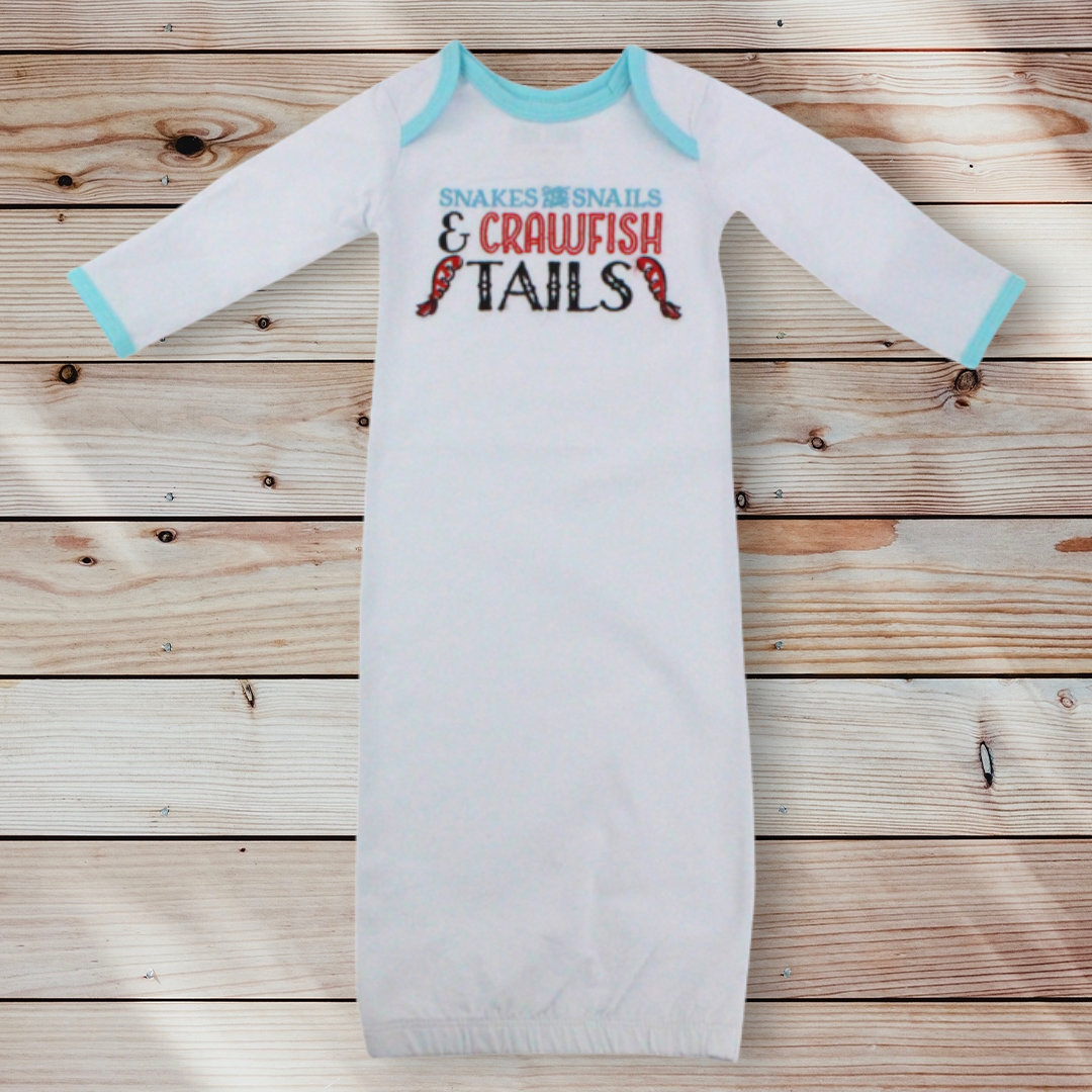 Crawfish Tails Baby Gown