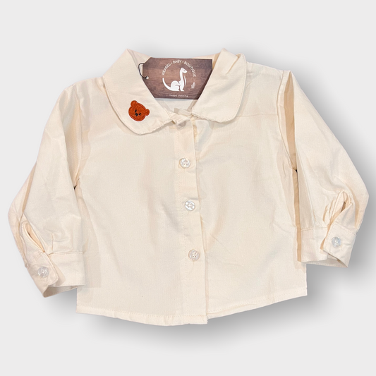 Corduroy Button Up | White