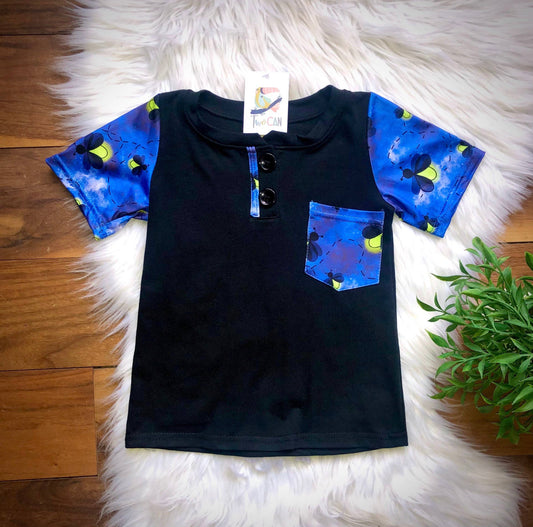 Catching Fireflies Pocket Henley