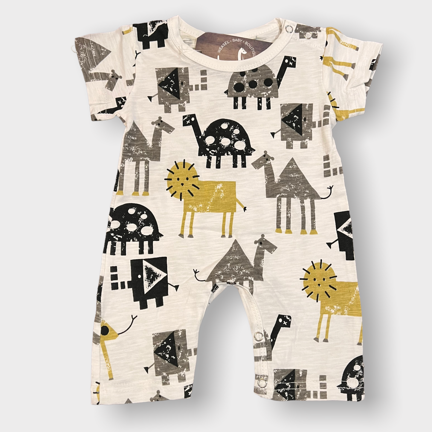 Short Sleeve Romper | Animals