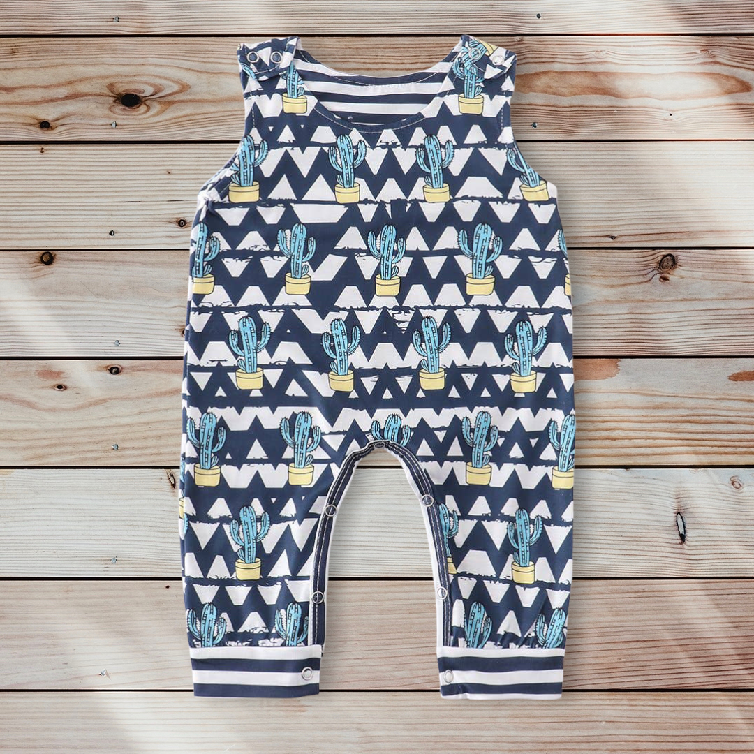 Cactus Chevron Romper