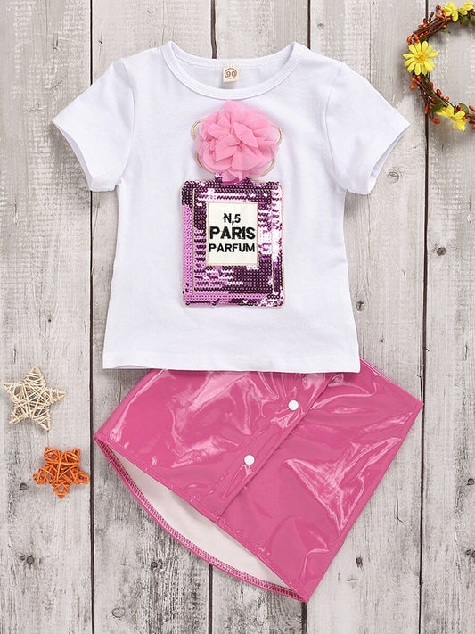 Pink in Paris | Skirt & Tee