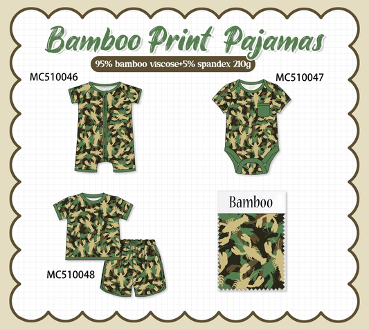 PO69 Green lobster print bamboo collection