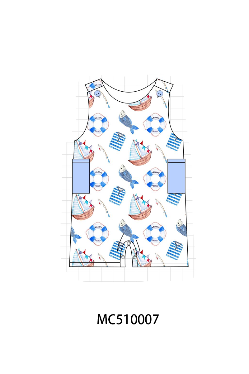 PO69 Blue marine print collection