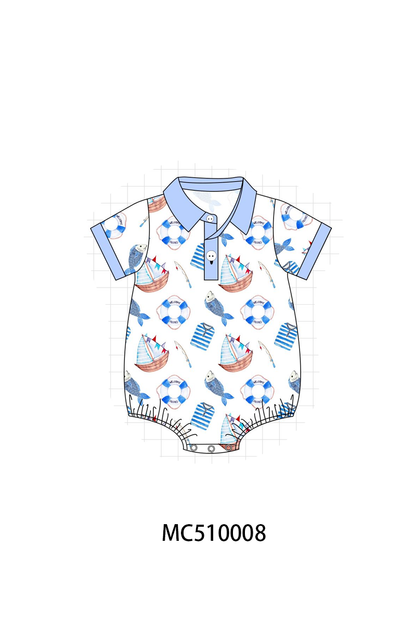 PO69 Blue marine print collection