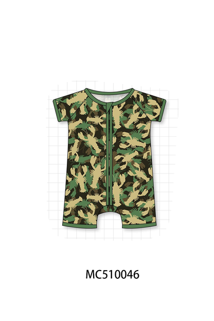 PO69 Green lobster print bamboo collection