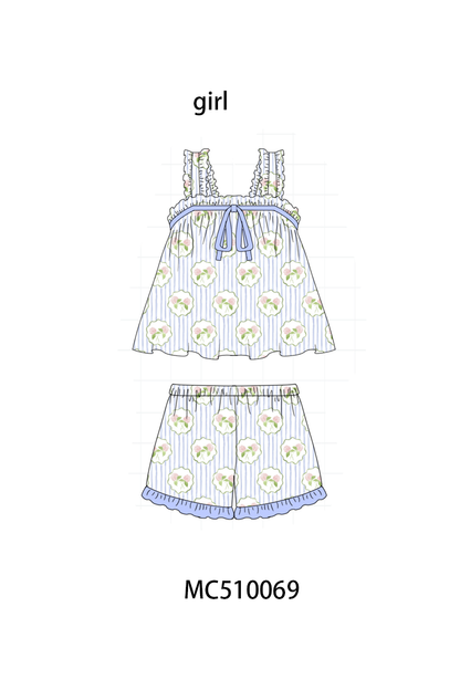 PO69 Multicolored floral print girl sleeping wear collection 1