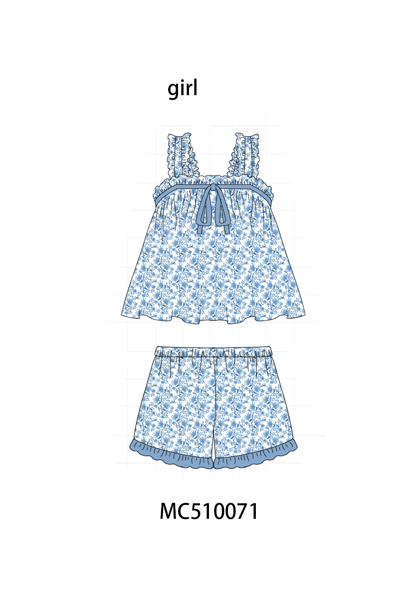 PO69 Multicolored floral print girl sleeping wear collection 1