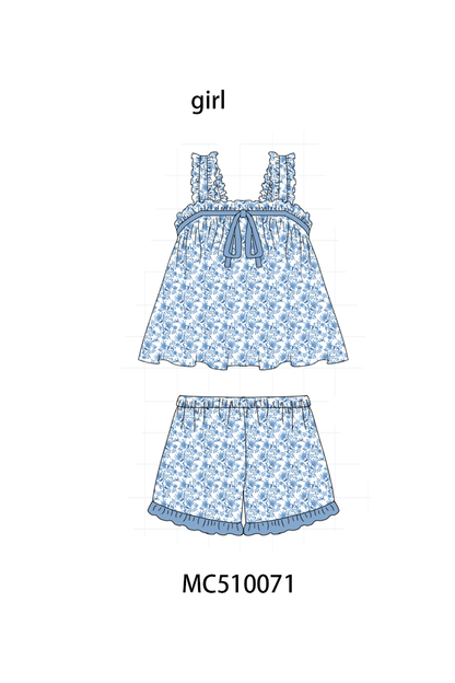 PO69 Multicolored floral print girl sleeping wear collection 1