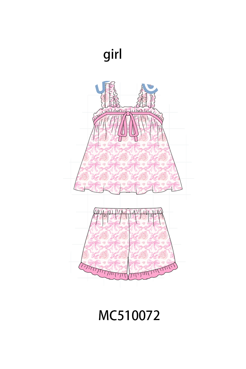 PO69 Multicolored floral print girl sleeping wear collection 1
