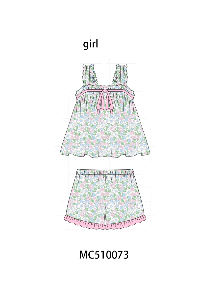 PO69 Multicolored floral print girl sleeping wear collection 1
