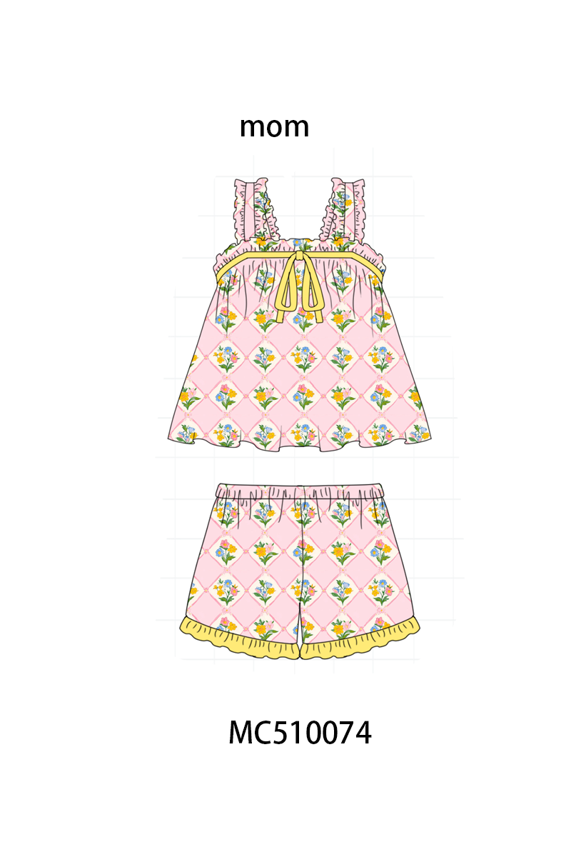 PO69 Multicolored floral print mom sleeping wear collection 2