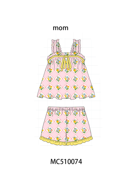 PO69 Multicolored floral print mom sleeping wear collection 2