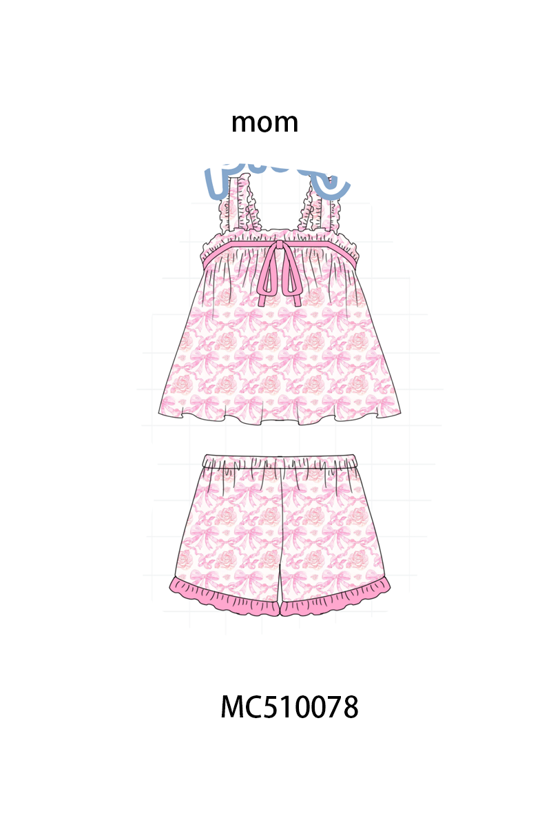 PO69 Multicolored floral print mom sleeping wear collection 2