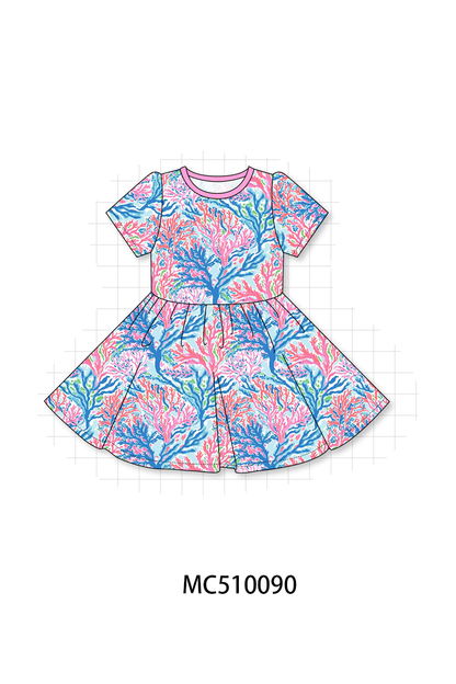 PO69 Pink bamboo print pajama collection