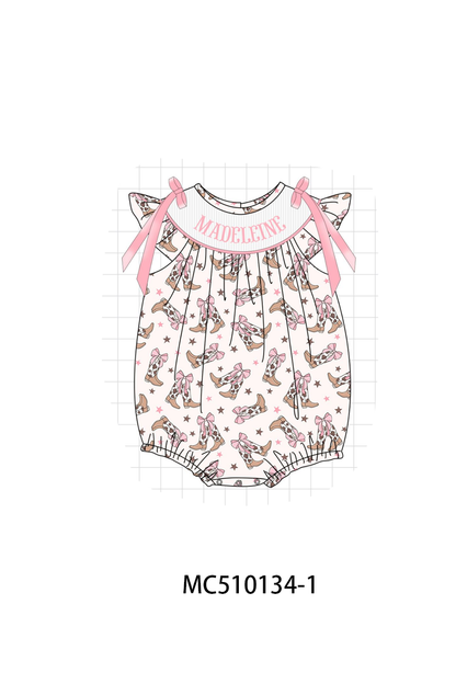 PO69 Western cowboy boots monogram smocked collection