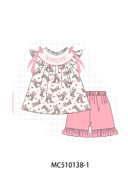 PO69 Western cowboy boots monogram smocked collection