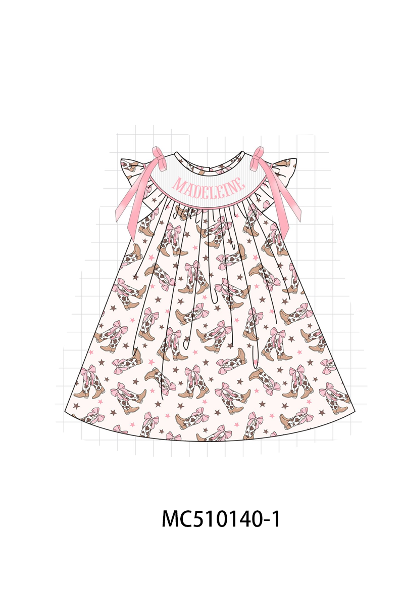 PO69 Western cowboy boots monogram smocked collection