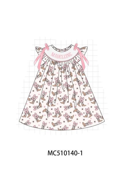 PO69 Western cowboy boots monogram smocked collection