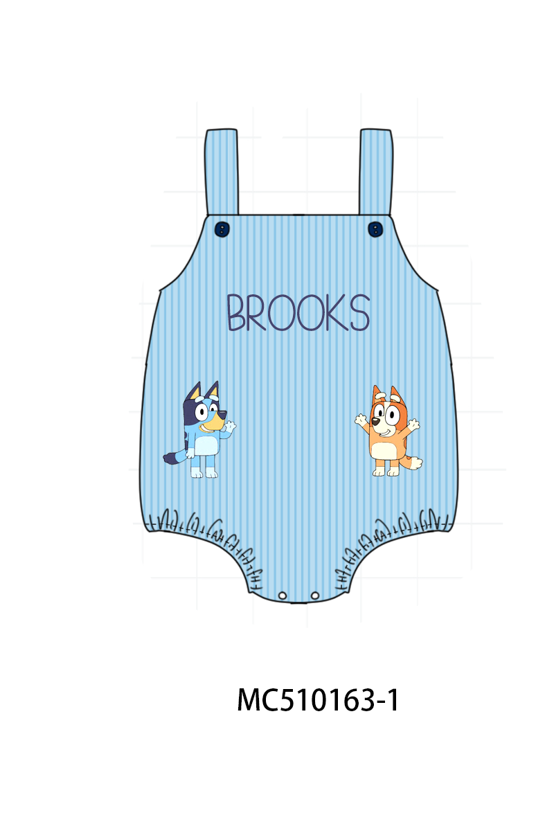 *Pre-Order*  Pink&blue character monogram embroidery collection