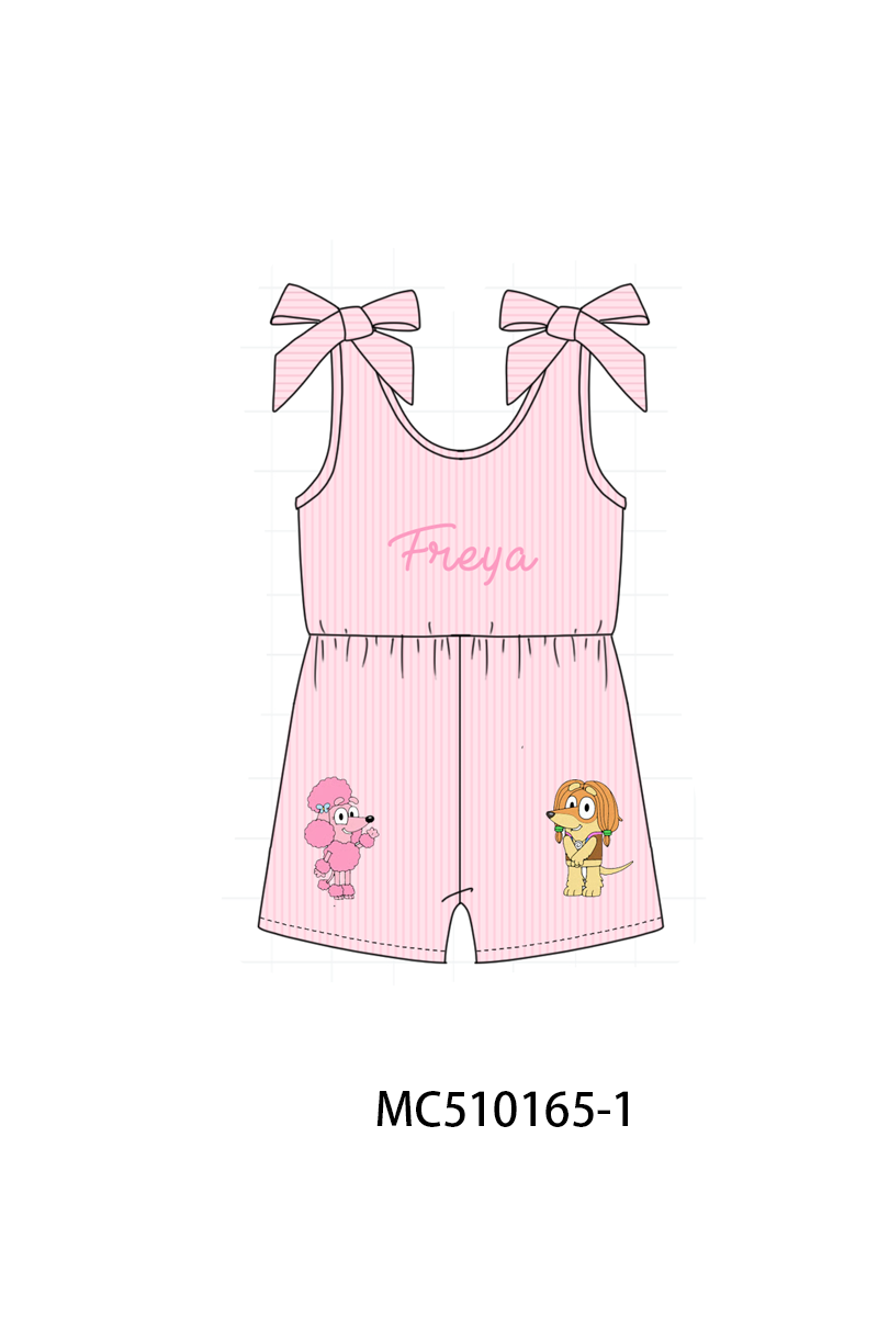 *Pre-Order*  Pink&blue character monogram embroidery collection