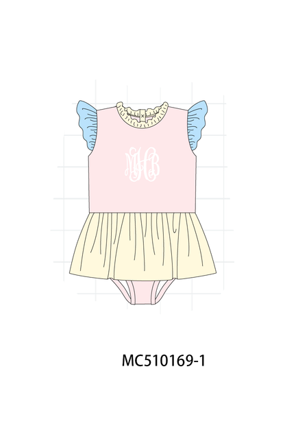 *Pre-Order* Colors blocks monogram embroidery collection 1