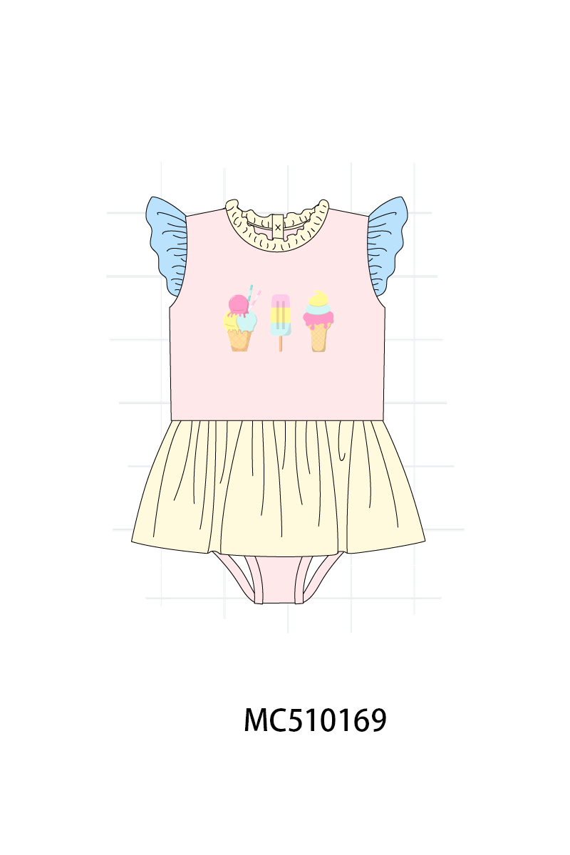 *Pre-Order* Colors blocks ice cream embroidery collection