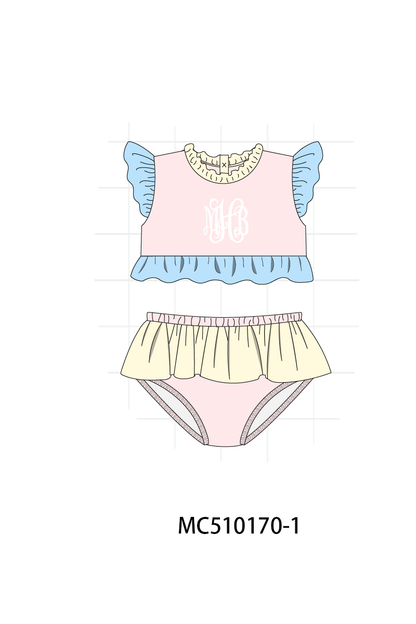 *Pre-Order* Colors blocks monogram embroidery collection 1