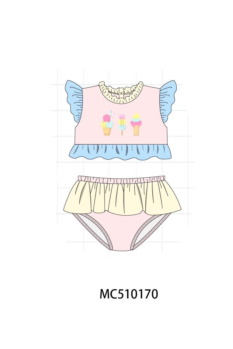 *Pre-Order* Colors blocks ice cream embroidery collection