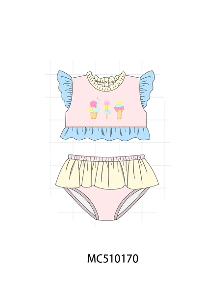 *Pre-Order* Colors blocks ice cream embroidery collection