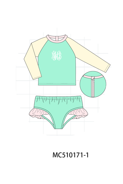 *Pre-Order* Colors blocks monogram embroidery collection 1