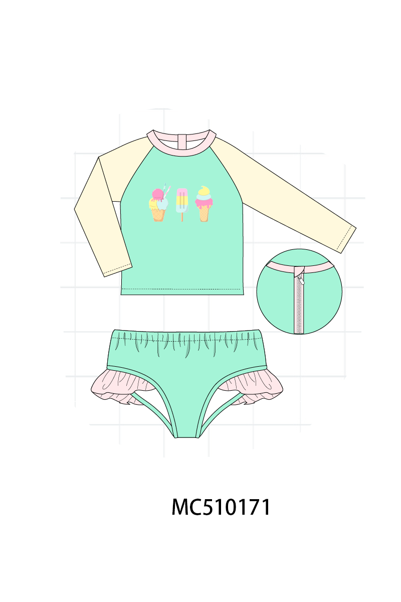 *Pre-Order* Colors blocks ice cream embroidery collection