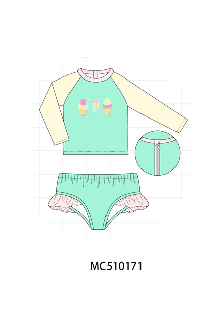 *Pre-Order* Colors blocks ice cream embroidery collection