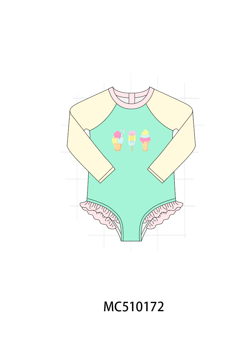 *Pre-Order* Colors blocks ice cream embroidery collection