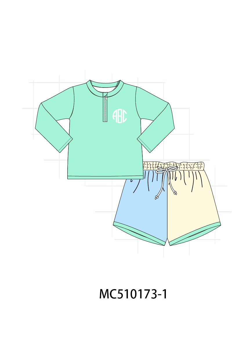 *Pre-Order* Colors blocks monogram embroidery collection 1