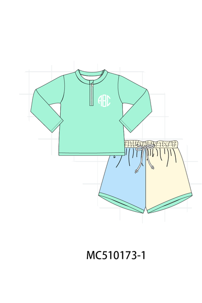*Pre-Order* Colors blocks monogram embroidery collection 1