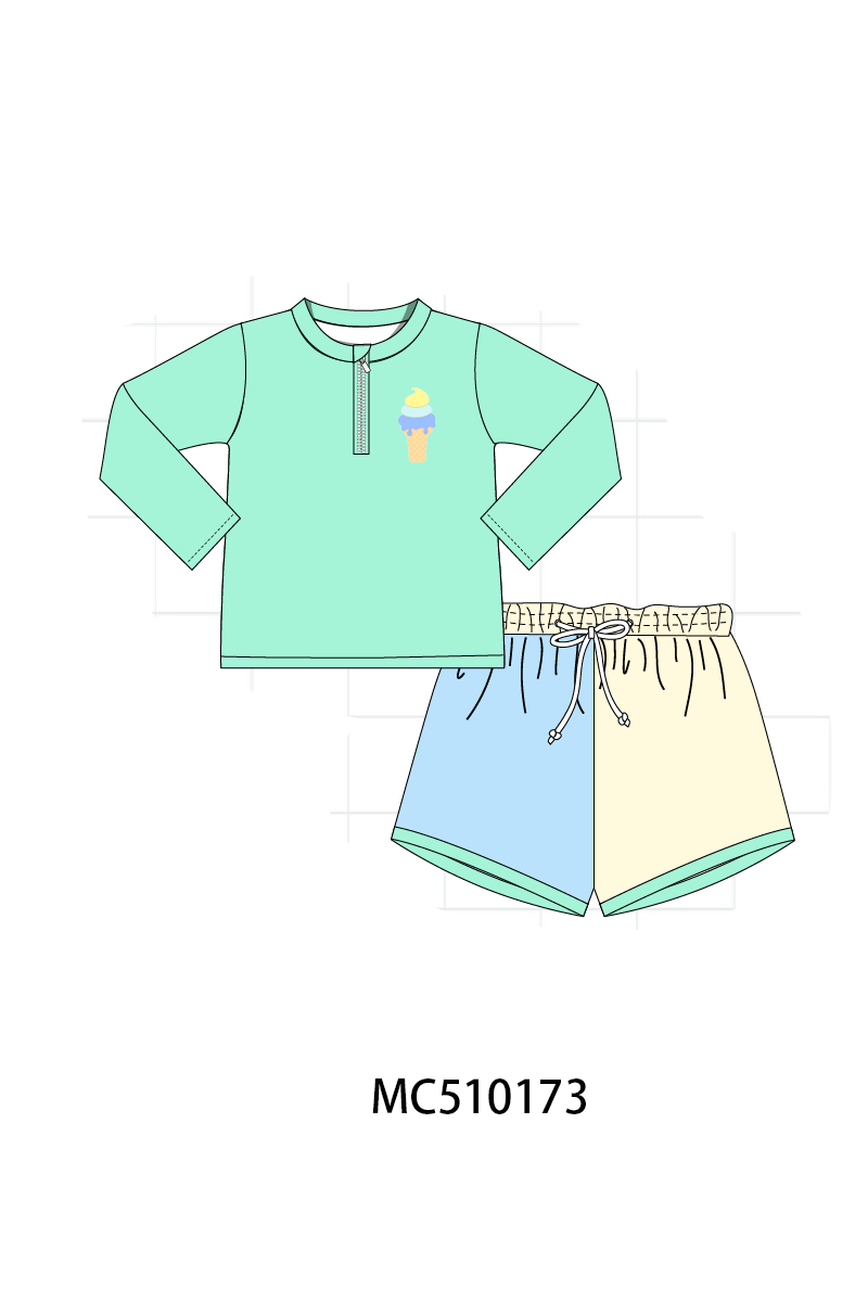 *Pre-Order* Colors blocks ice cream embroidery collection