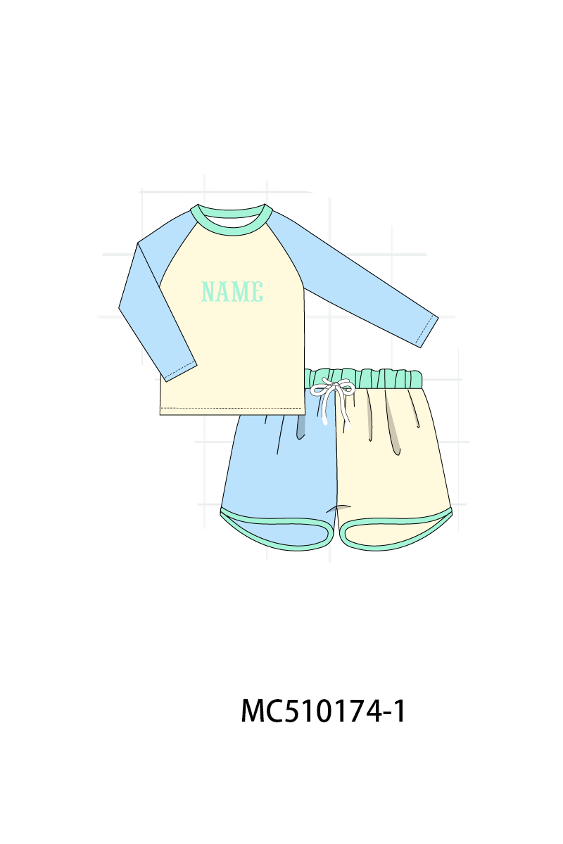 *Pre-Order* Colors blocks monogram embroidery collection 1