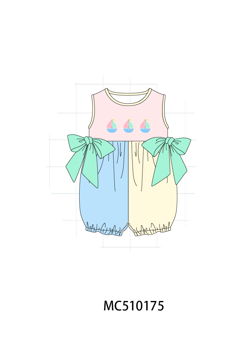 *Pre-Order* Colors Block Sailboat - Embroidery collection