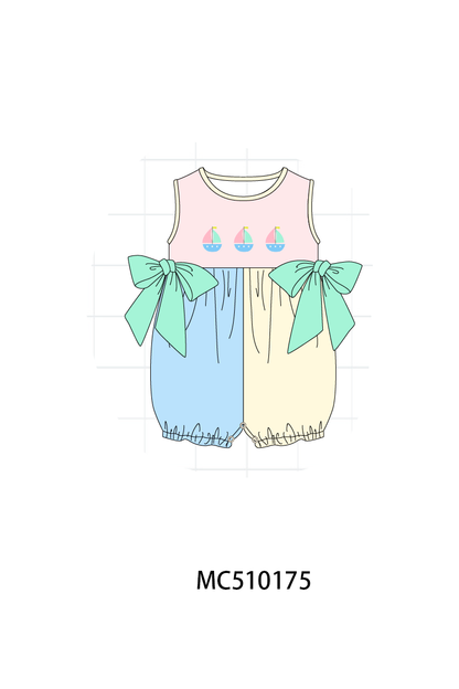 *Pre-Order* Colors Block Sailboat - Embroidery collection