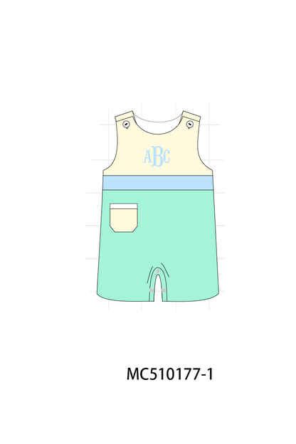 *PreOrder*  Colors blocks monogram embroidery collection 2