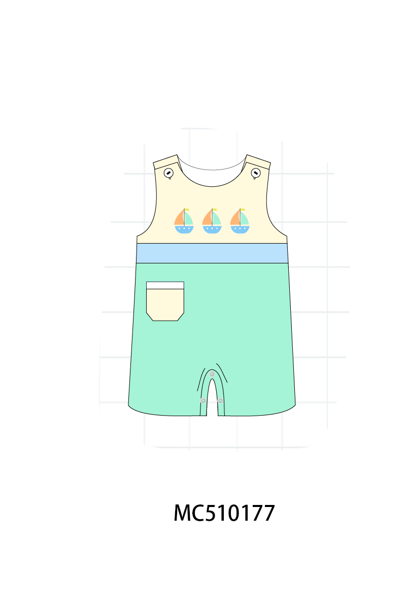 *Pre-Order* Colors Block Sailboat - Embroidery collection