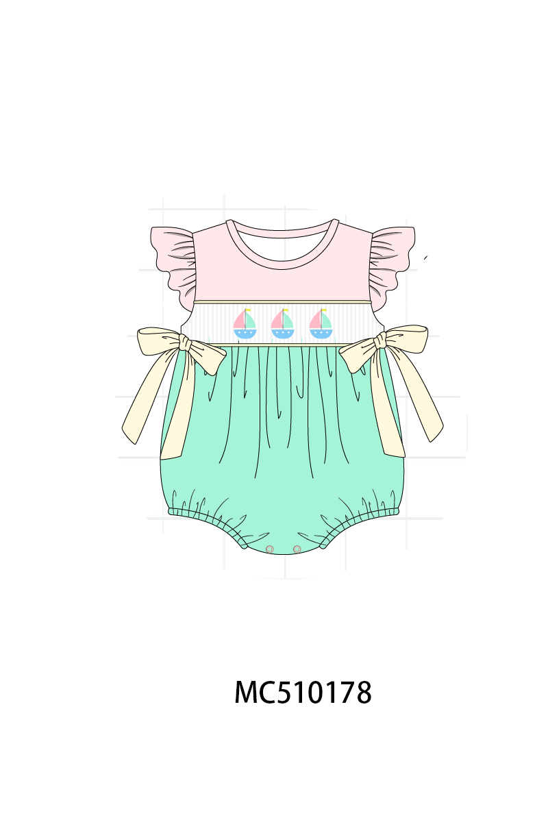 *Pre-Order* Colors Block Sailboat - Embroidery collection