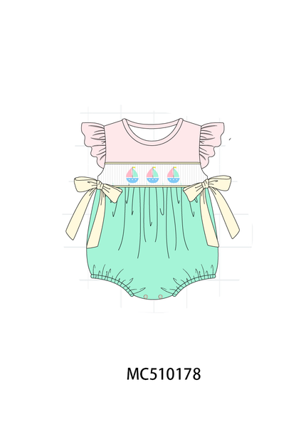 *Pre-Order* Colors Block Sailboat - Embroidery collection