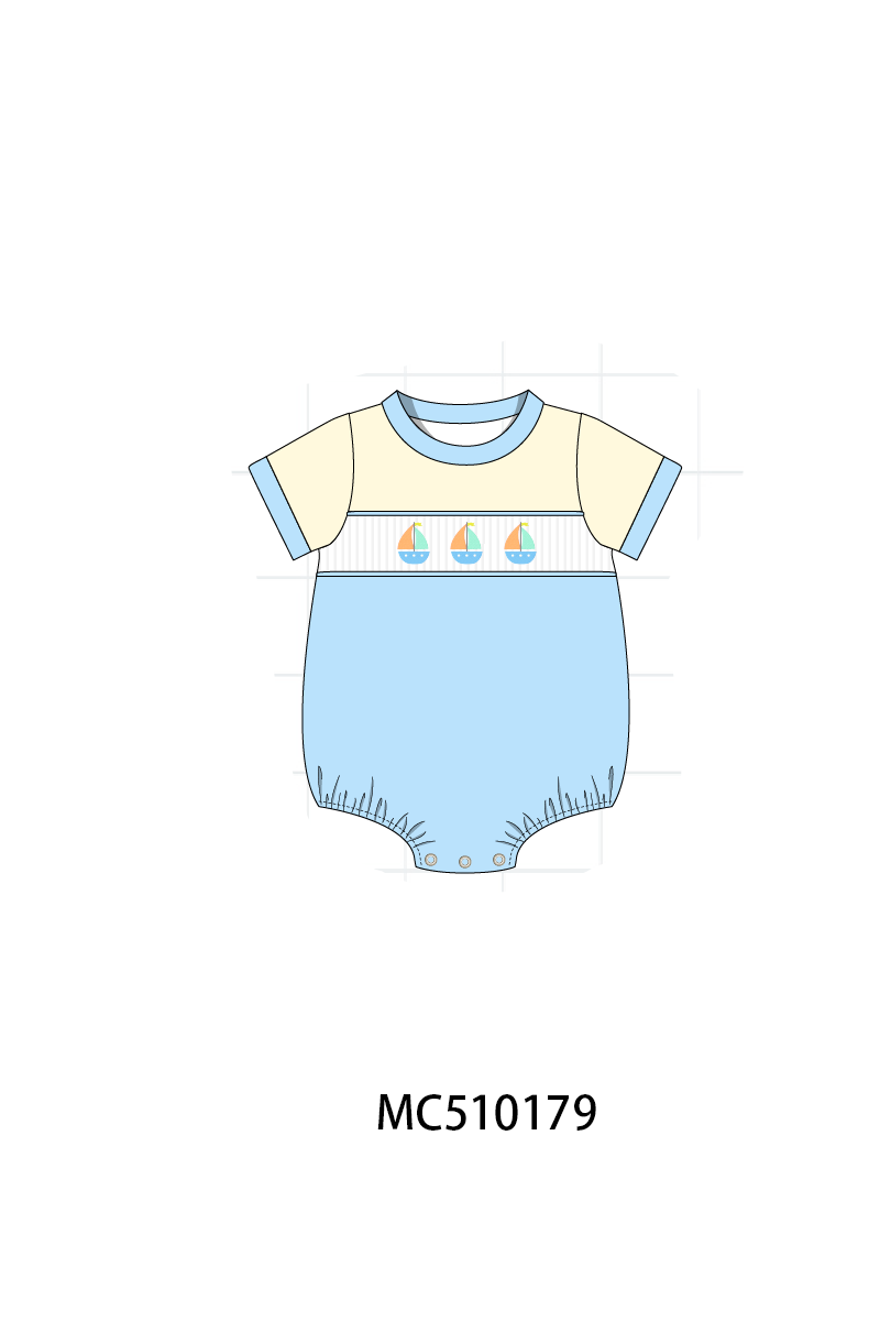 *Pre-Order* Colors Block Sailboat - Embroidery collection