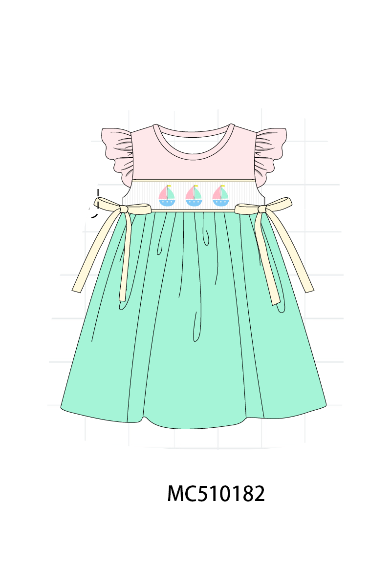 *Pre-Order* Colors Block Sailboat - Embroidery collection