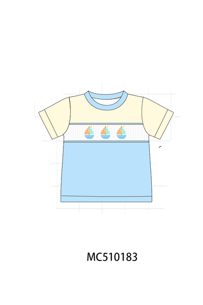 *Pre-Order* Colors Block Sailboat - Embroidery collection