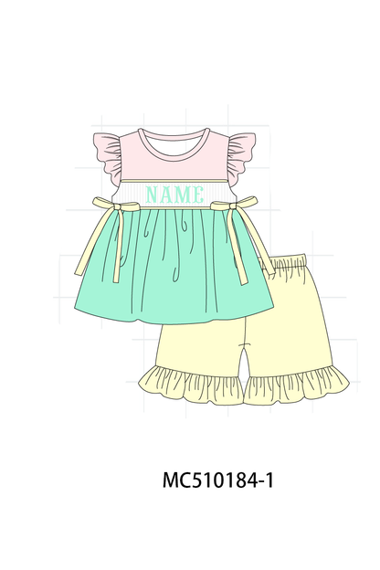 *PreOrder*  Colors blocks monogram embroidery collection 2