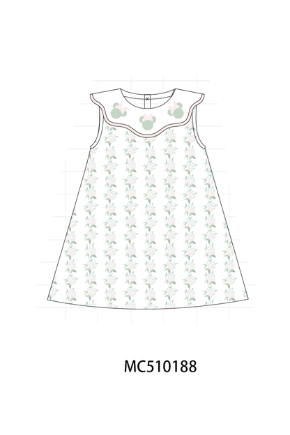 *PreOrder* Pink character applique floral ruffle collection