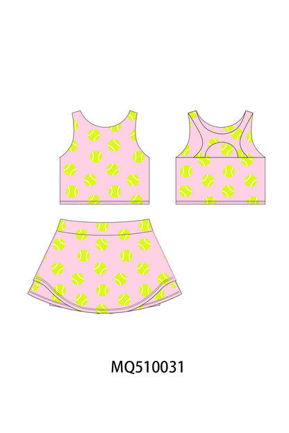 PO70 Ball print 2pc active skorts set collection 1